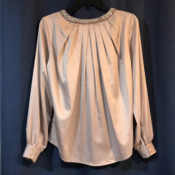 Jennifer Lopez Pale Pink Blouse Size Small - Picture 6 of 6